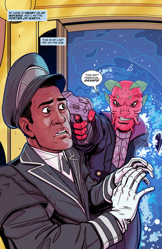 Illustration for article titled A First Look at Heavy Metal's Universe-Hopping New Series, The Doorman